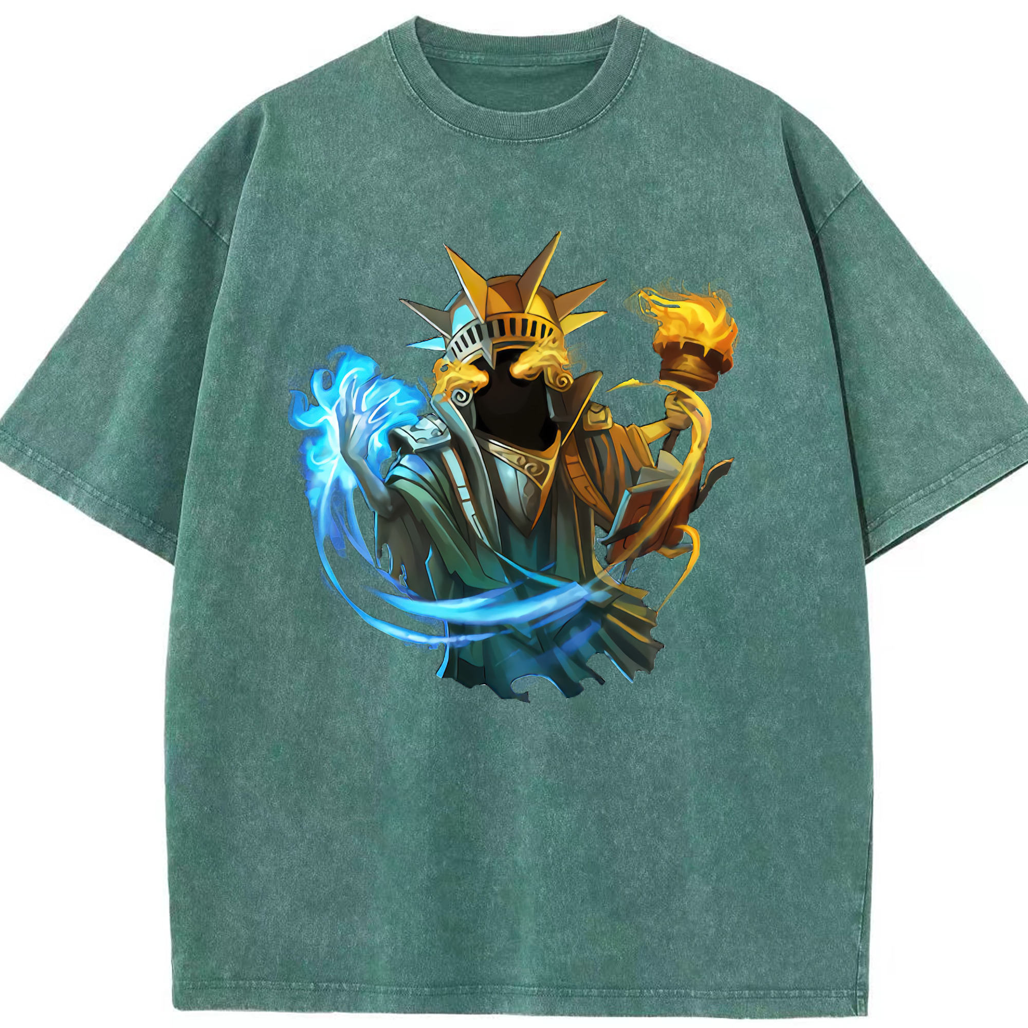 リーグ・オブ・レジェンド League of Legends LOL 綿100% ヴィンテージ風 半袖Tシャツ（フロントプリント）